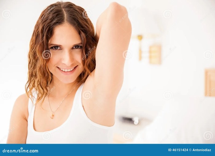 Armpits smooth cute girl young hair removal brunette showing pretty off her stock Armpits smooth cute girl young hair removal brunette showing pretty off her stock