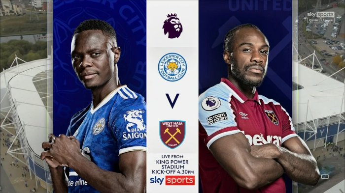 Ringkasan pertandingan Leicester vs West Ham dan kartu merah